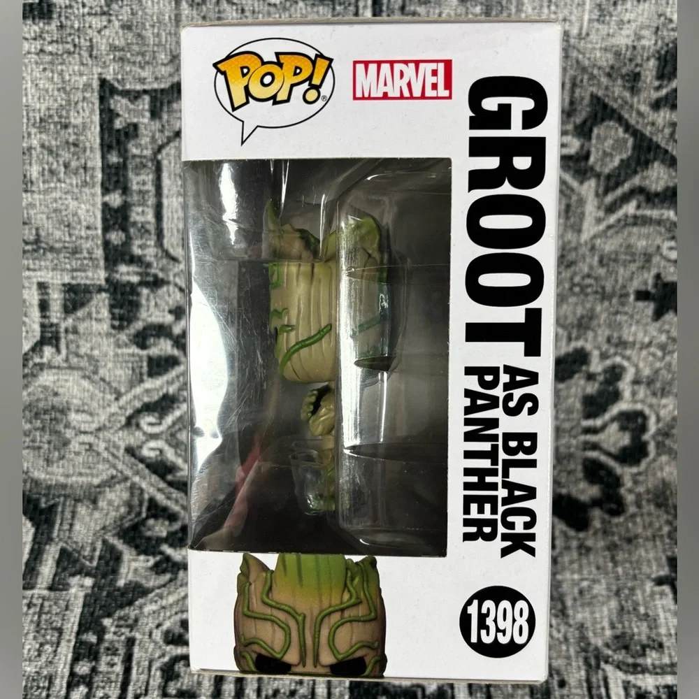 Funko Pop Marvel GROOT‎ As BLACK PANTER # 1398 NIB